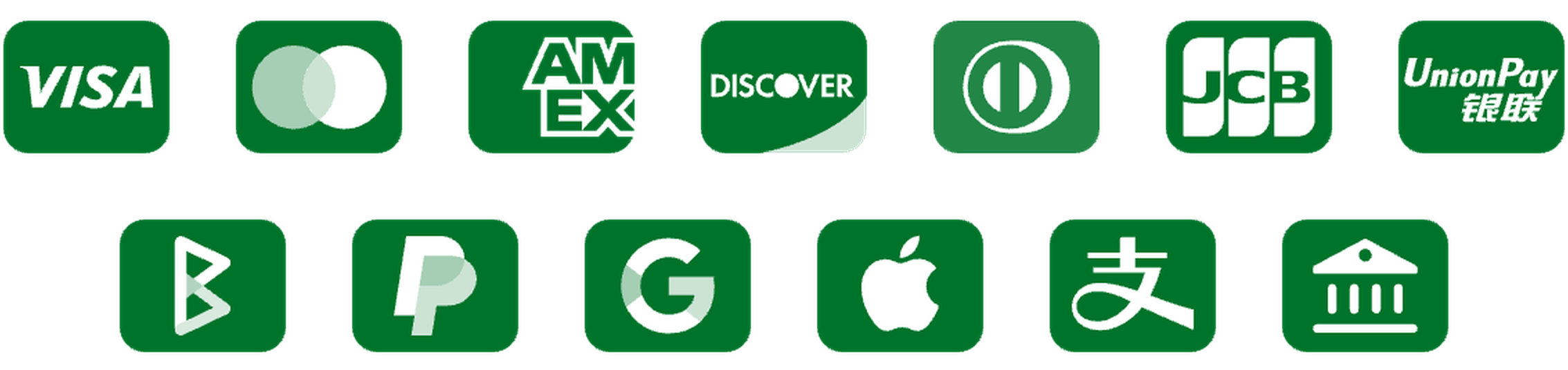 Accepted payment methods